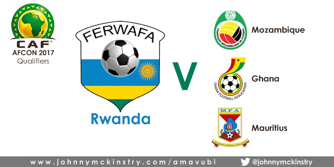 AFCON2017: Rwanda will face Ghana, Mozambique, & Mauritius in qualifiers