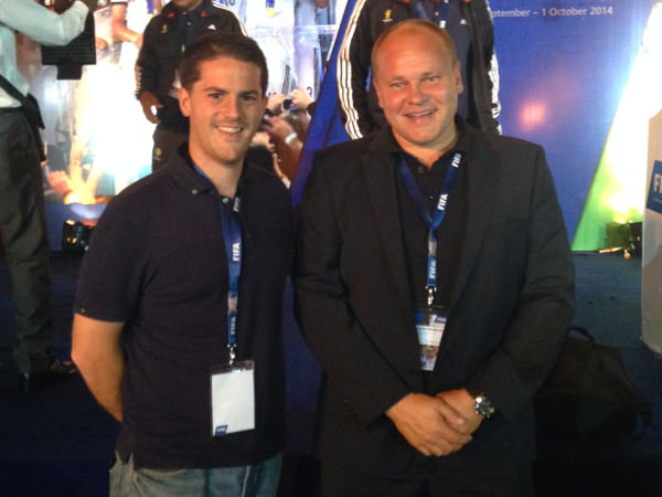 Coach McKinstry with Finnish national coach Mixu Paatelainen in Cairo