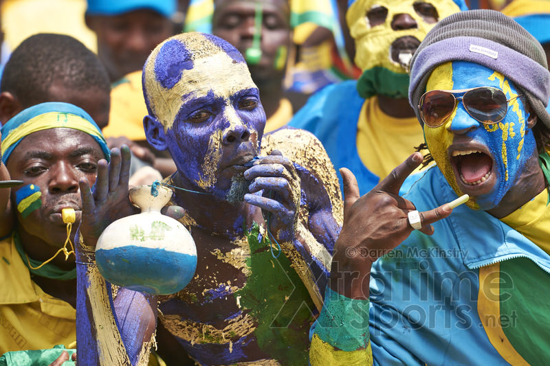 Amavubi Fans. [Rwanda V DR Congo, Quarter Finals - CHAN, Jan 2016 in Kigali, Rwanda.  Photo © Darren McKinstry 2016, www.XtraTimeSports.net]